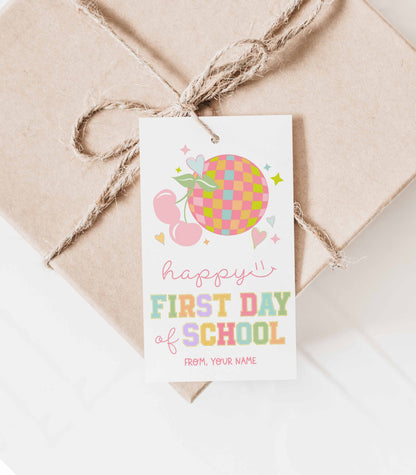 Happy First Day of School Patch Letter Gift Tag - High Peaks Studios