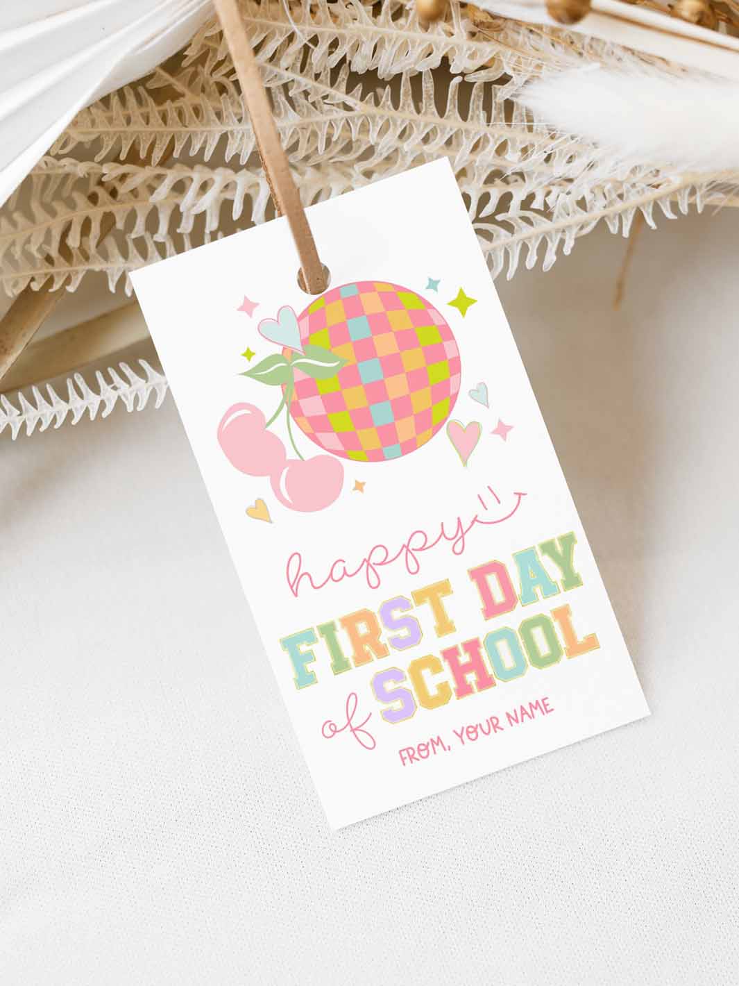 Happy First Day of School Patch Letter Gift Tag - High Peaks Studios