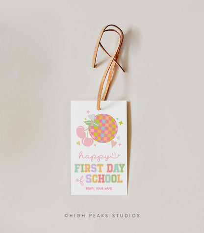 Happy First Day of School Patch Letter Gift Tag - High Peaks Studios