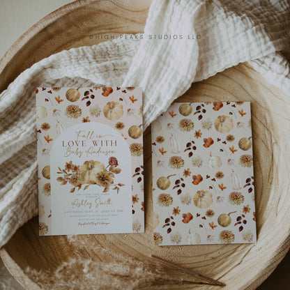 Boho Fall In Love With Baby, Baby Shower Invitation Template by High Peaks Studios