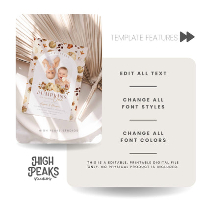 Digital product packaging with text editing features and High Peaks Studios branding.