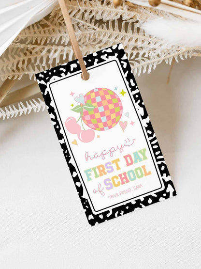 Happy First Day of School Patch Letter Composition Notebook Gift Tag - High Peaks Studios