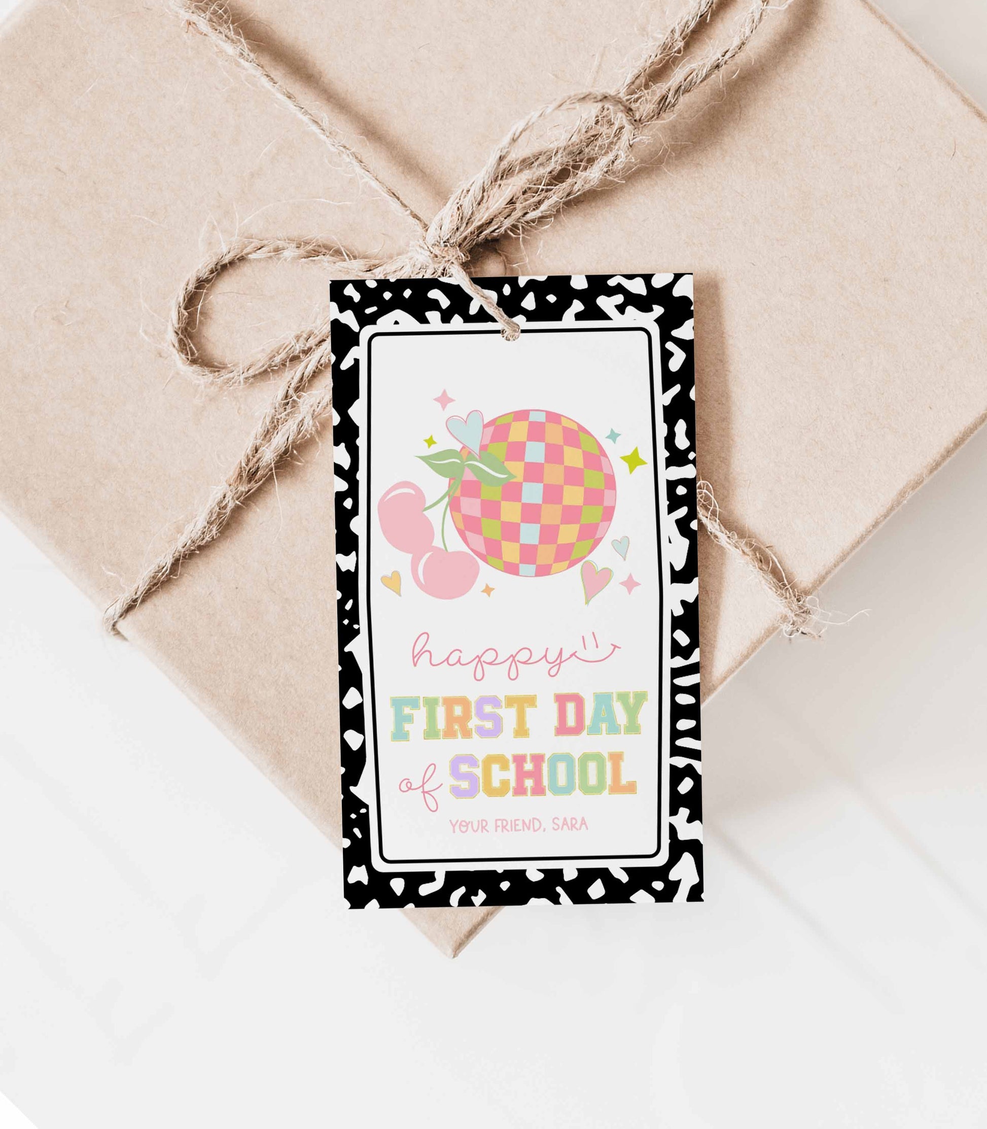 Happy First Day of School Patch Letter Composition Notebook Gift Tag - High Peaks Studios