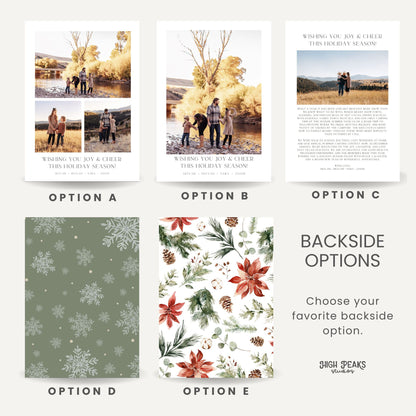Modern Script Picture Christmas Card