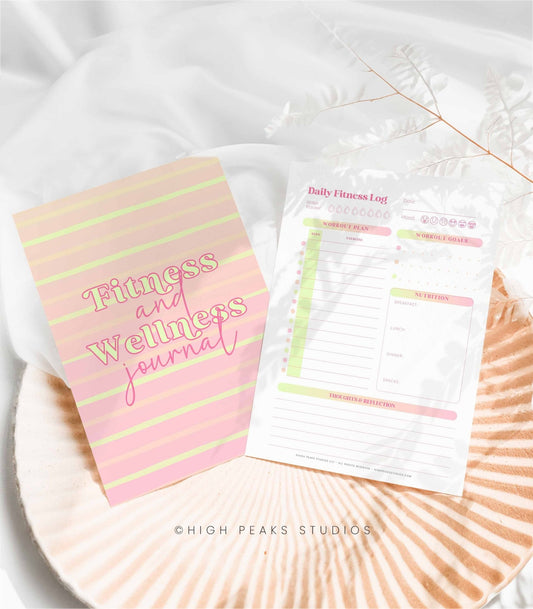 Fitness and Wellness Journal { 13 Pages } - High Peaks Studios LLC