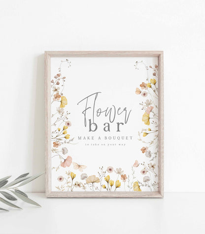 Flower Bar Sign Printable - High Peaks Studios