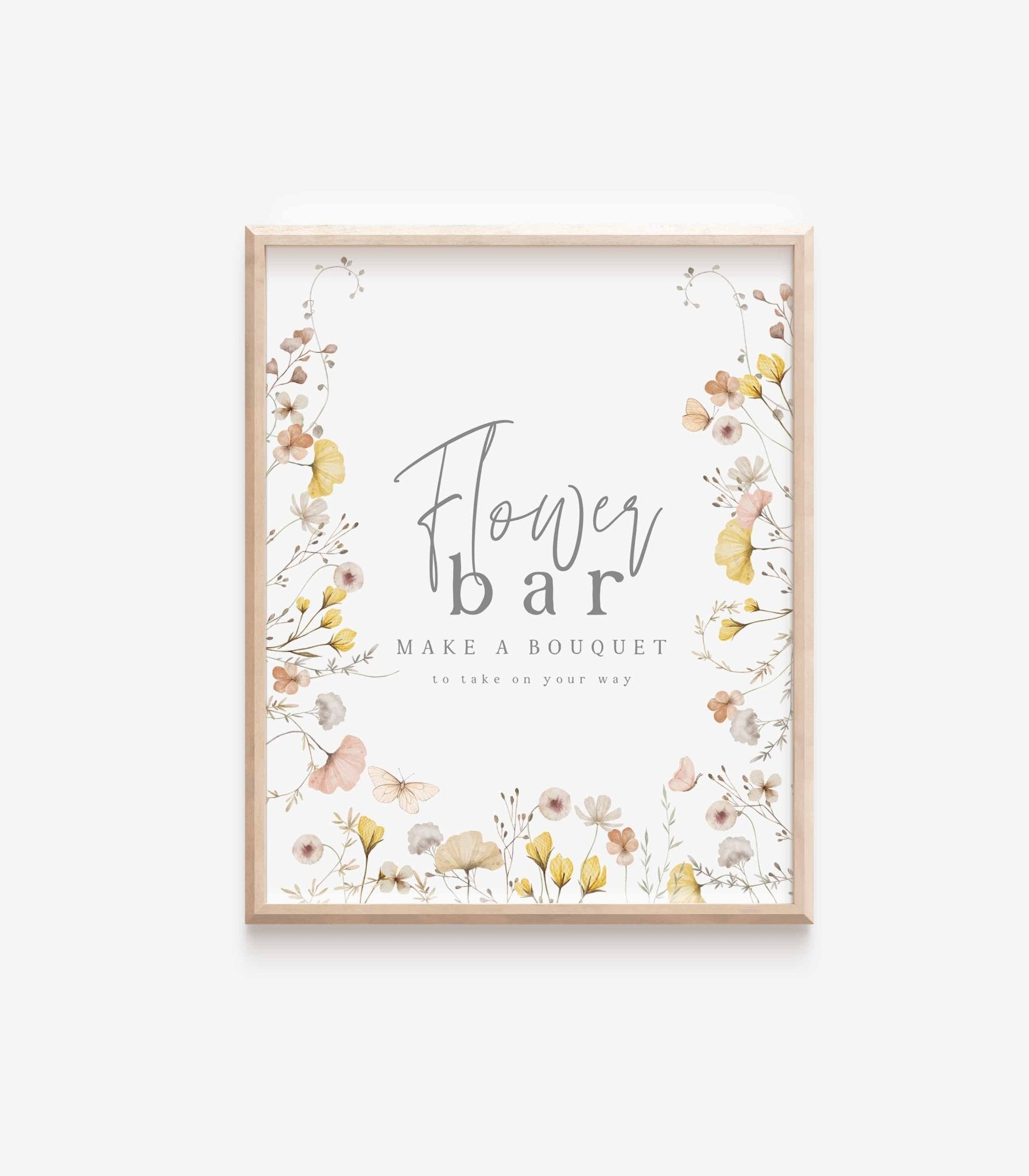 Flower Bar Sign Printable - High Peaks Studios