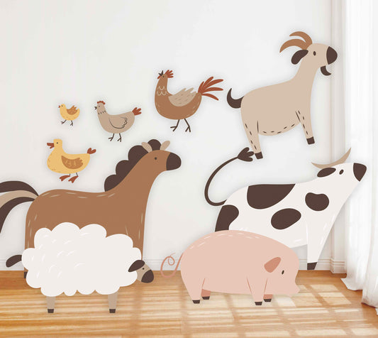 Modern Farm Animal Large Decor Cutouts - High Peaks Studios