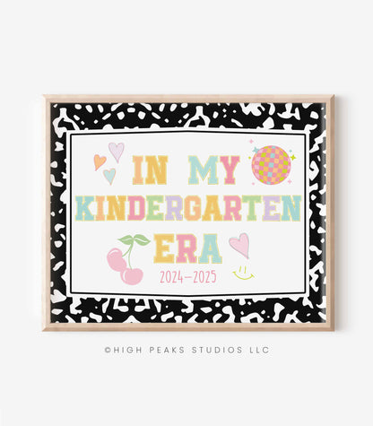 In My Kindergarten Era Composition Notebook Sign Printable - High Peaks Studios