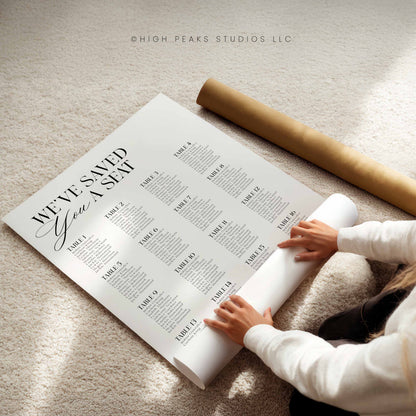 Old Money Wedding Seating Chart by High Peaks Studios LLC