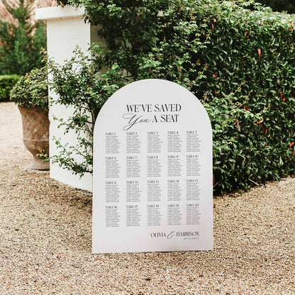 Old Money Wedding Seating Chart by High Peaks Studios LLC