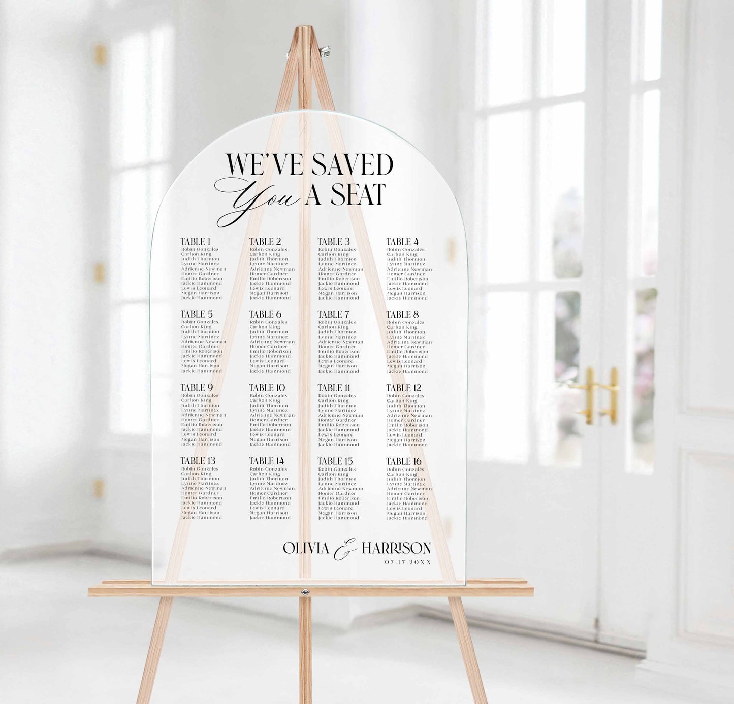 Old Money Wedding Seating Chart by High Peaks Studios LLC
