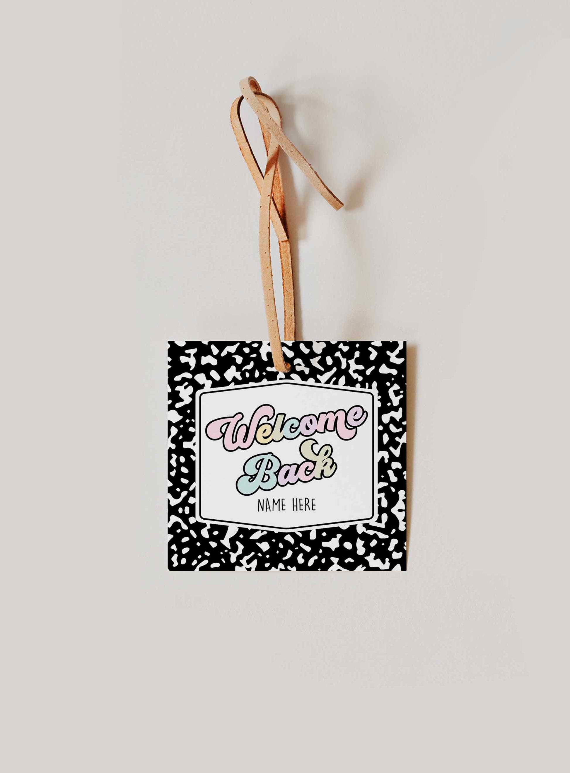 Welcome Back To School Composition Notebook Tag - High Peaks Studios