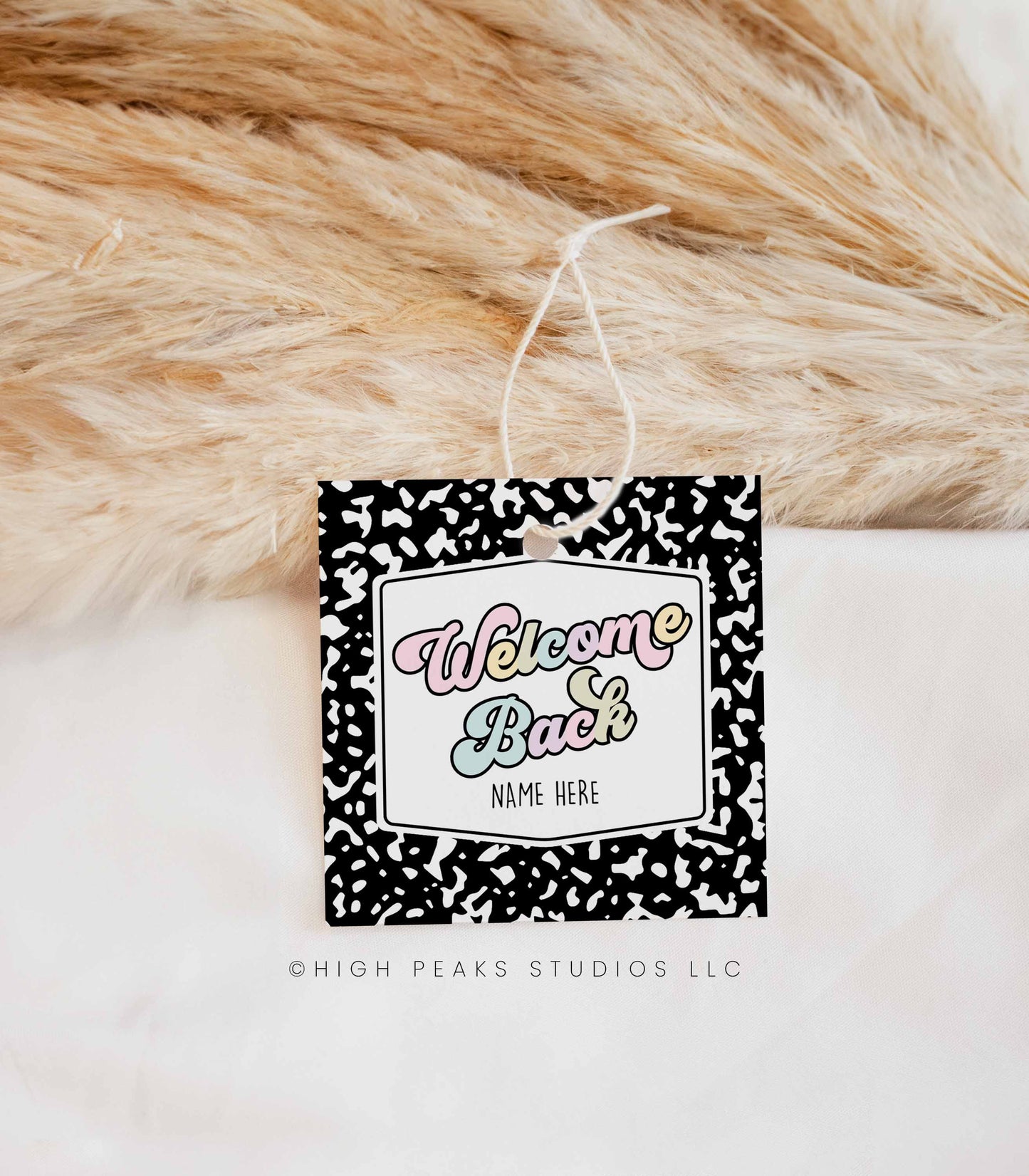 Welcome Back To School Composition Notebook Tag - High Peaks Studios