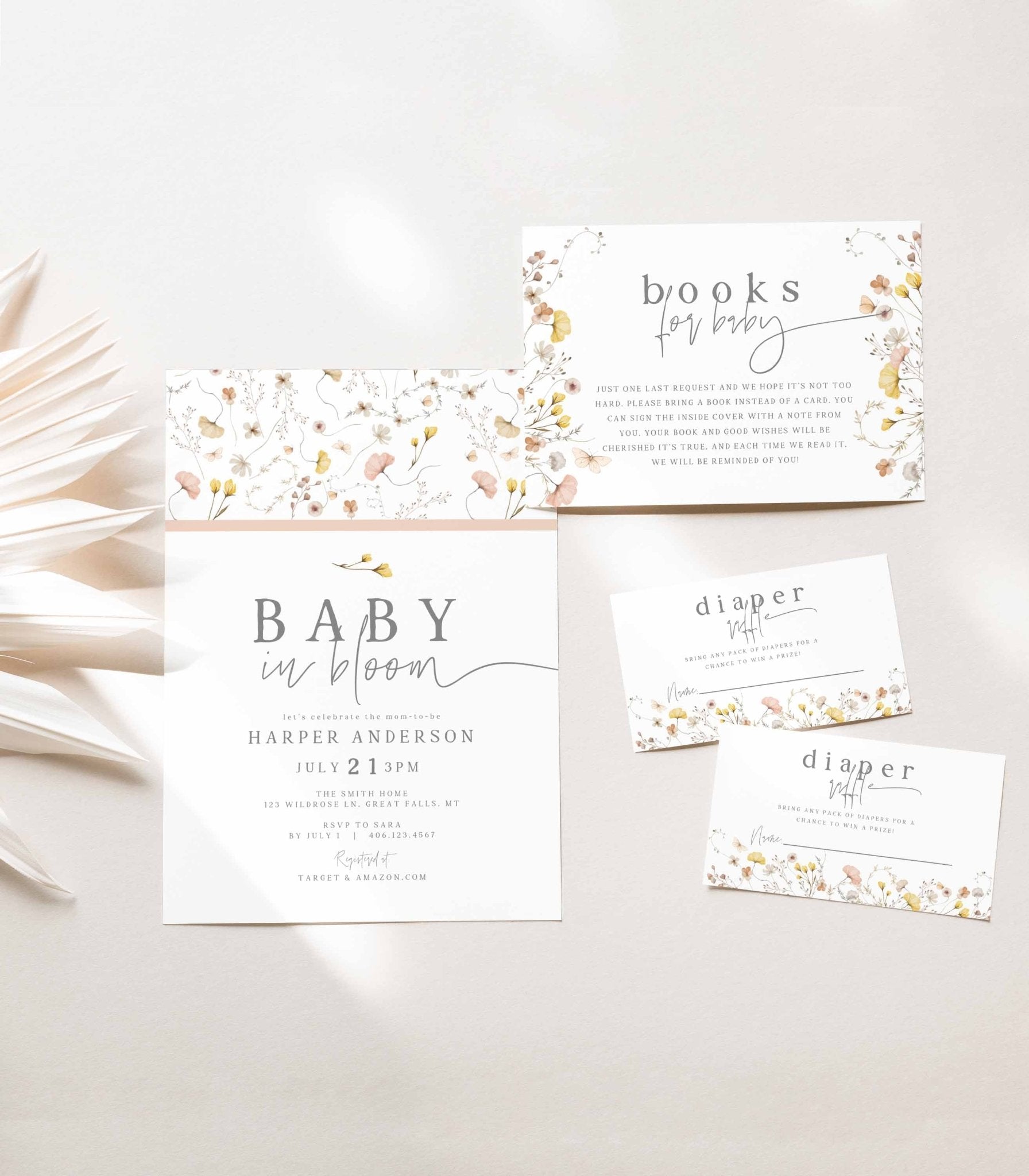 Baby Shower Invitation Insert Card Template Books For Baby Card Insert