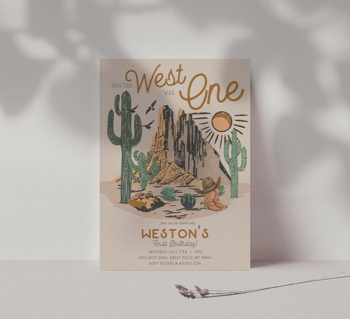 How The West Was ONE Birthday Invitation Printable