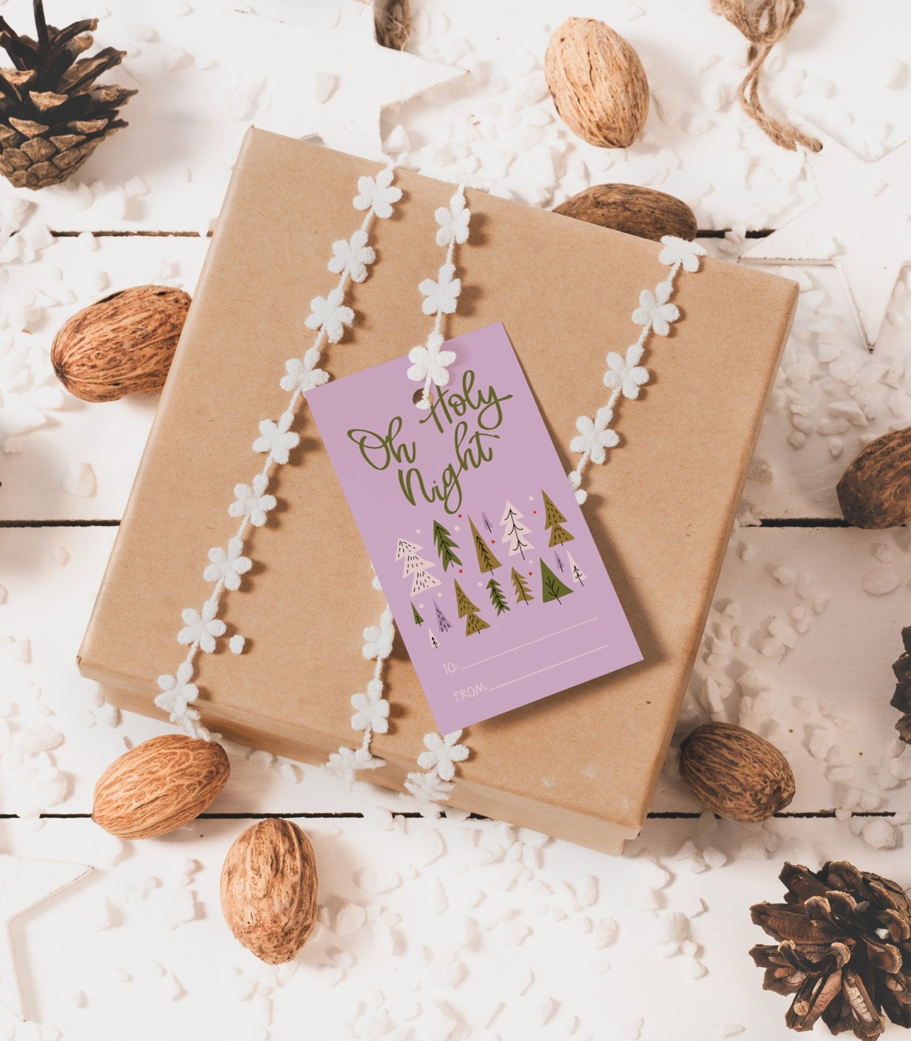 Christmas Gift Tags Set of 6 Printables - High Peaks Studios