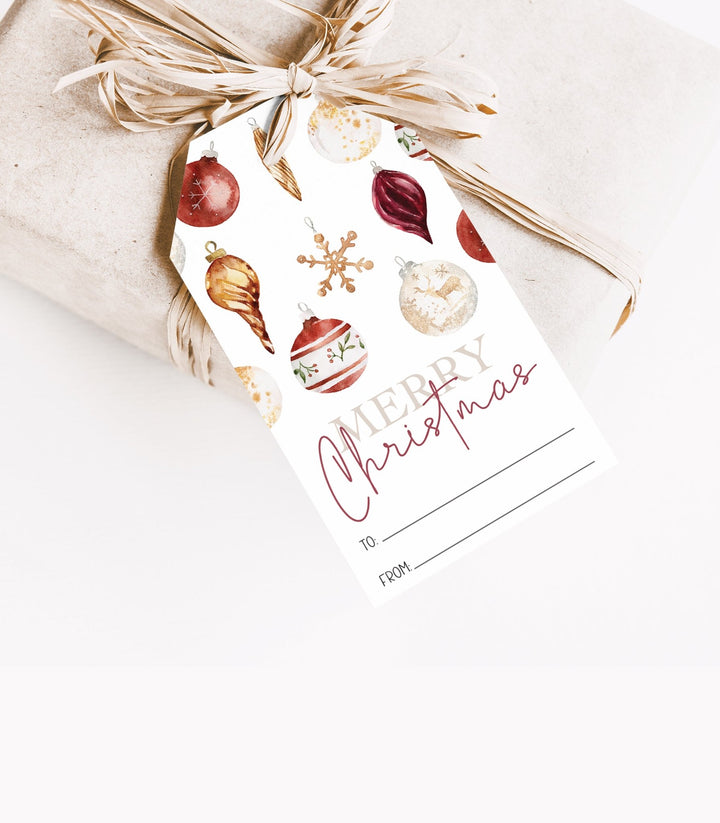 Christmas Ornament Gift Tag Printable - High Peaks Studios