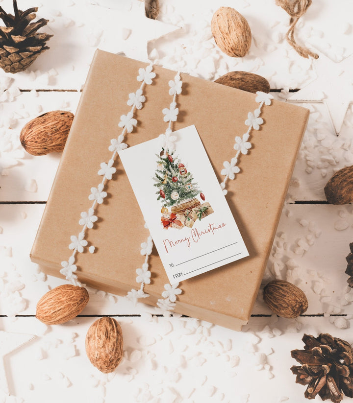 Christmas Tree Gift Tag Printable - High Peaks Studios