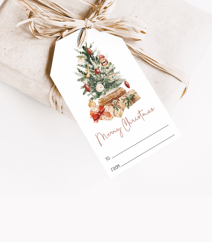 Christmas Tree Gift Tag Printable - High Peaks Studios