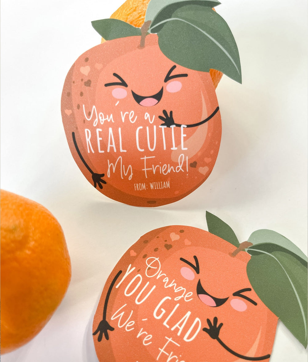 Cutie Orange Valentine Printable - High Peaks Studios