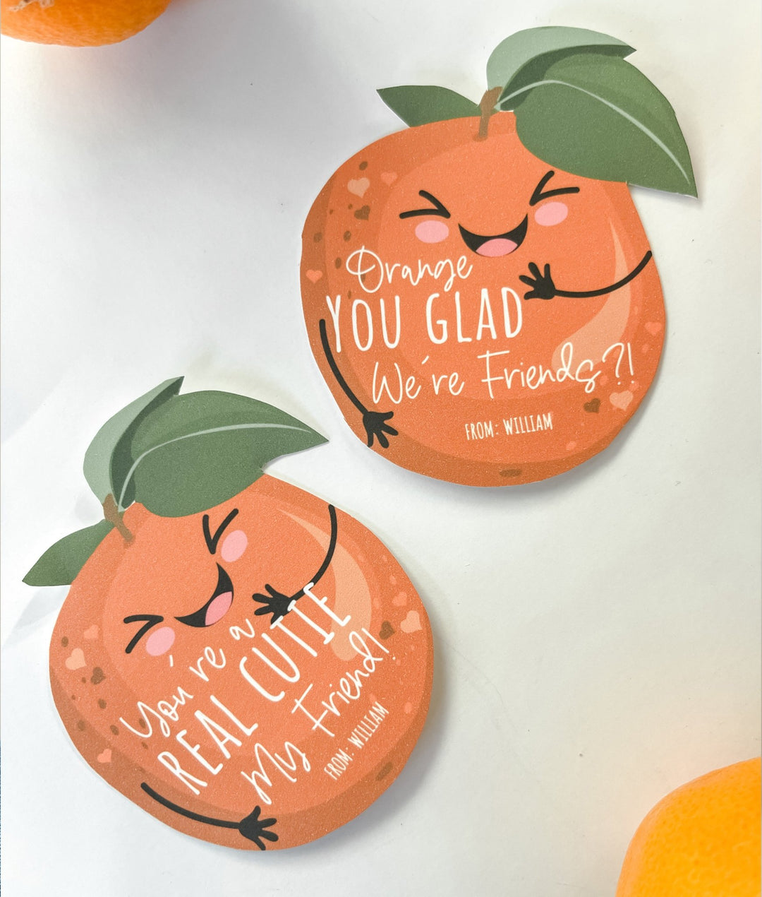Cutie Orange Valentine Printable - High Peaks Studios