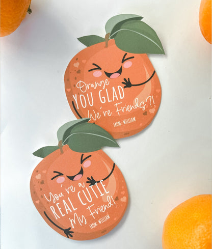 Cutie Orange Valentine Printable - High Peaks Studios