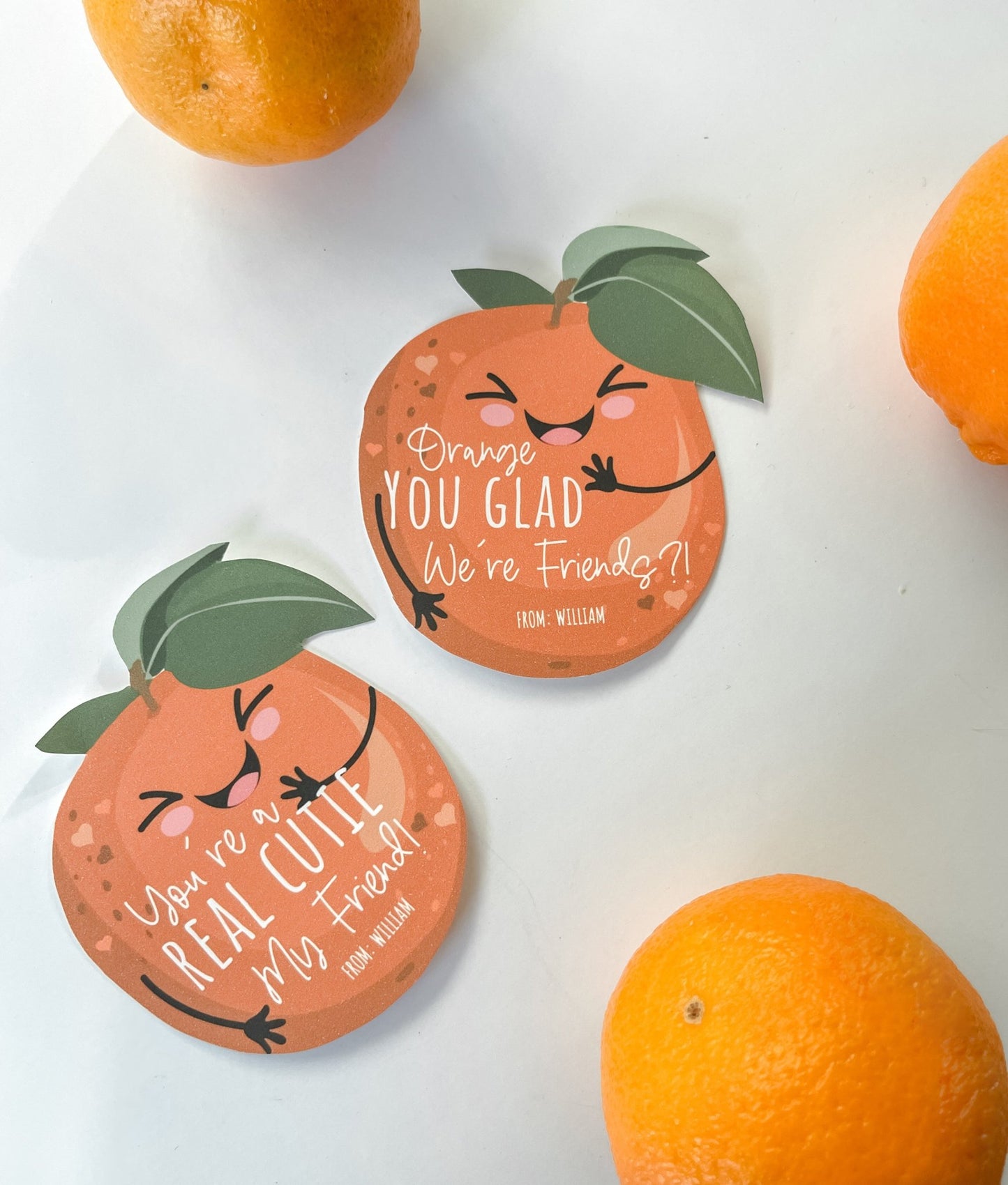 Cutie Orange Valentine Printable - High Peaks Studios