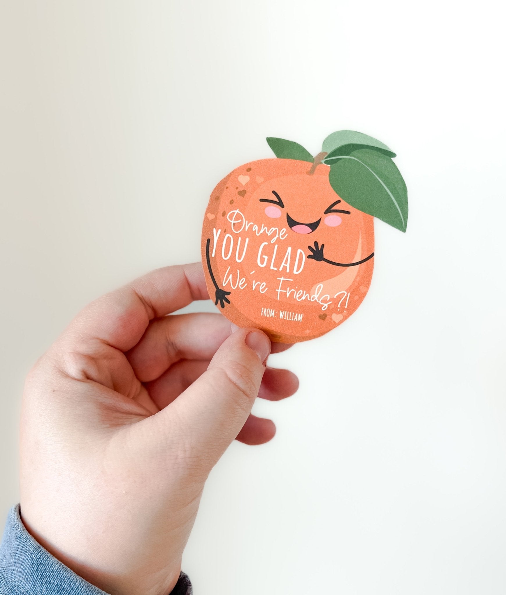 Cutie Orange Valentine Printable - High Peaks Studios