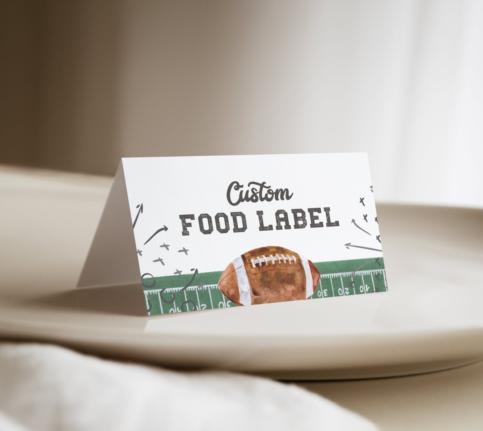 Football Party Printable Food Tent Labels – High Peaks Studios LLC