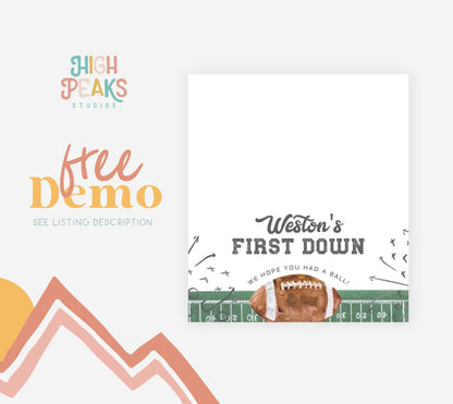 Football Party Treat Bag Topper Printables - High Peaks Studios