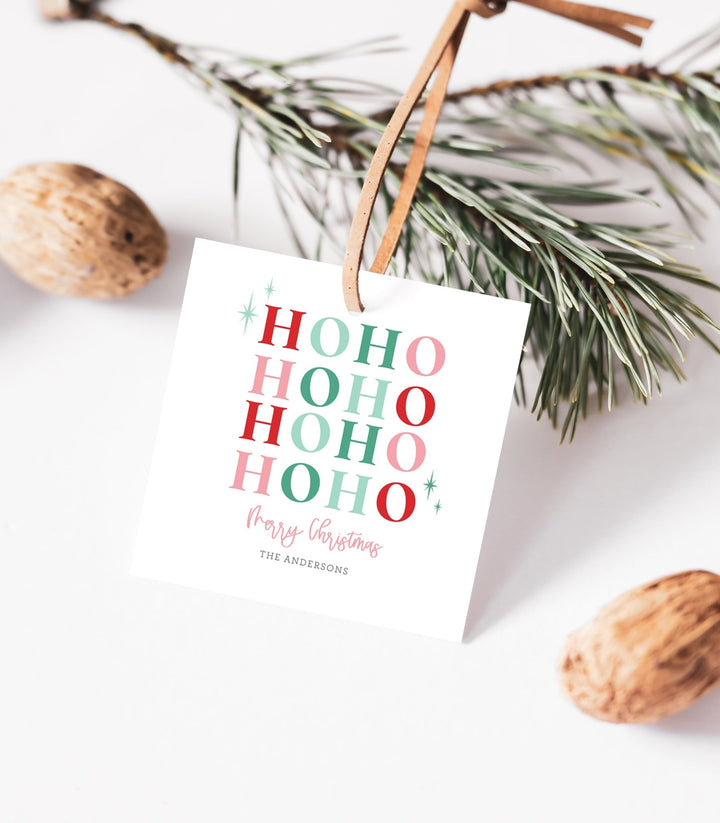 HO HO HO Printable Christmas Gift Tag - High Peaks Studios