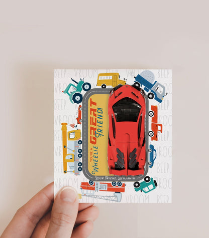 Hot Wheels Car Valentine Gift Printables - High Peaks Studios