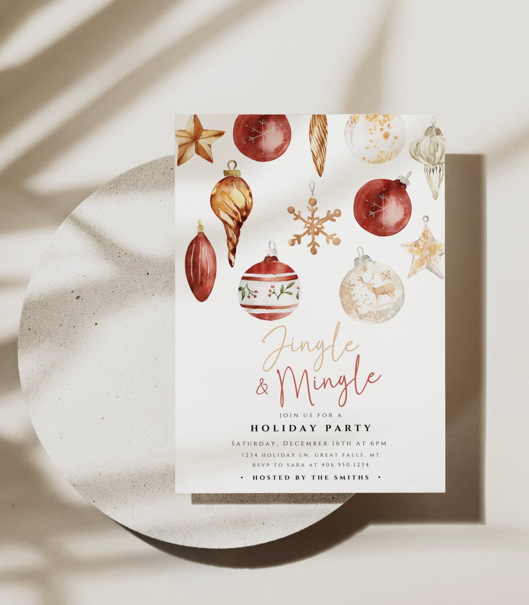 Jingle and Mingle Christmas Party Invitation - High Peaks Studios