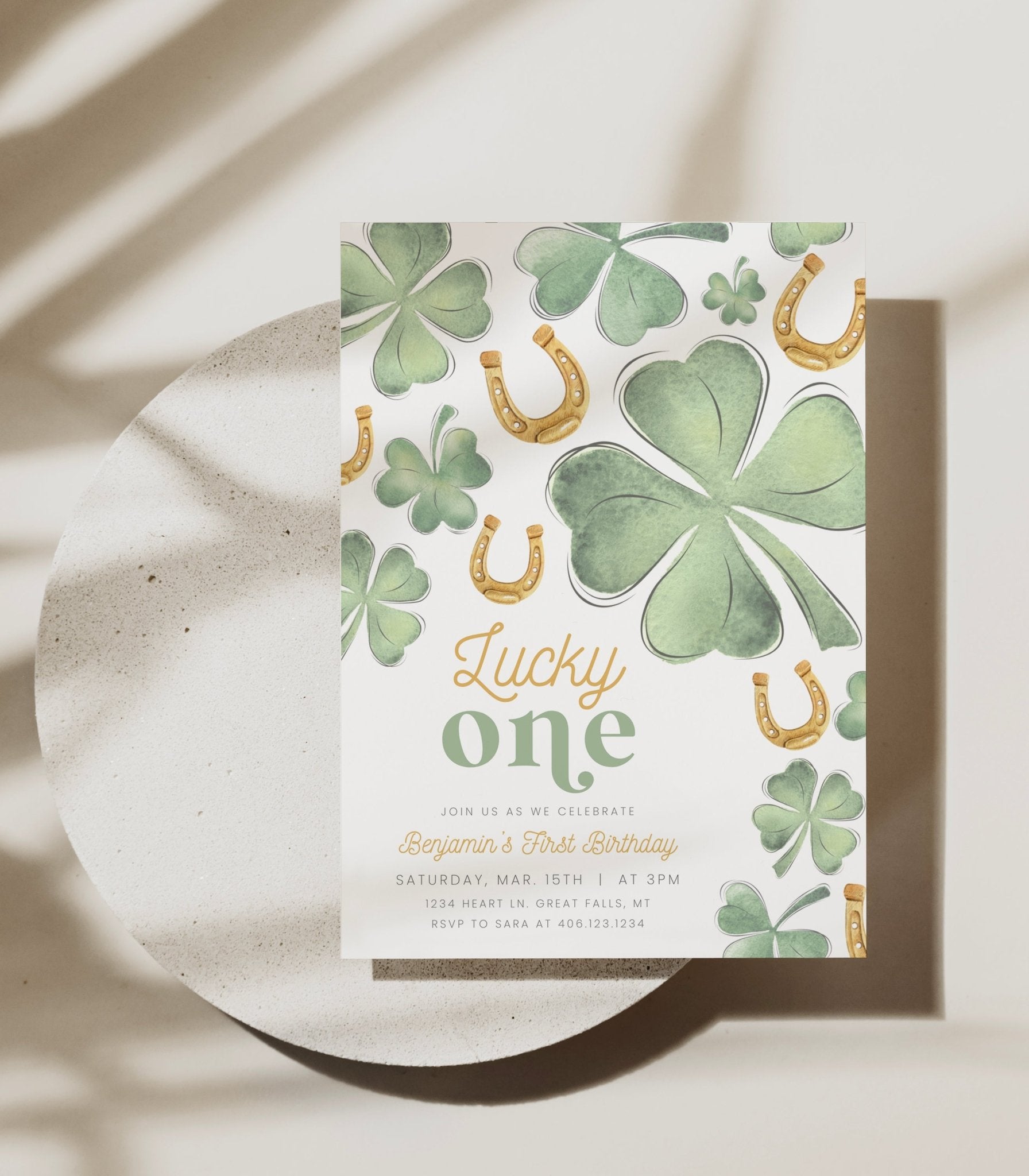 Lucky One Birthday Invitation Printable – High Peaks Studios LLC