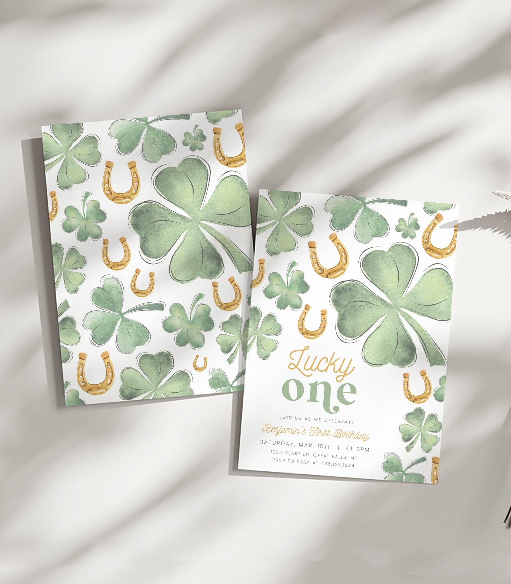 Lucky One Birthday Invitation Printable – High Peaks Studios LLC