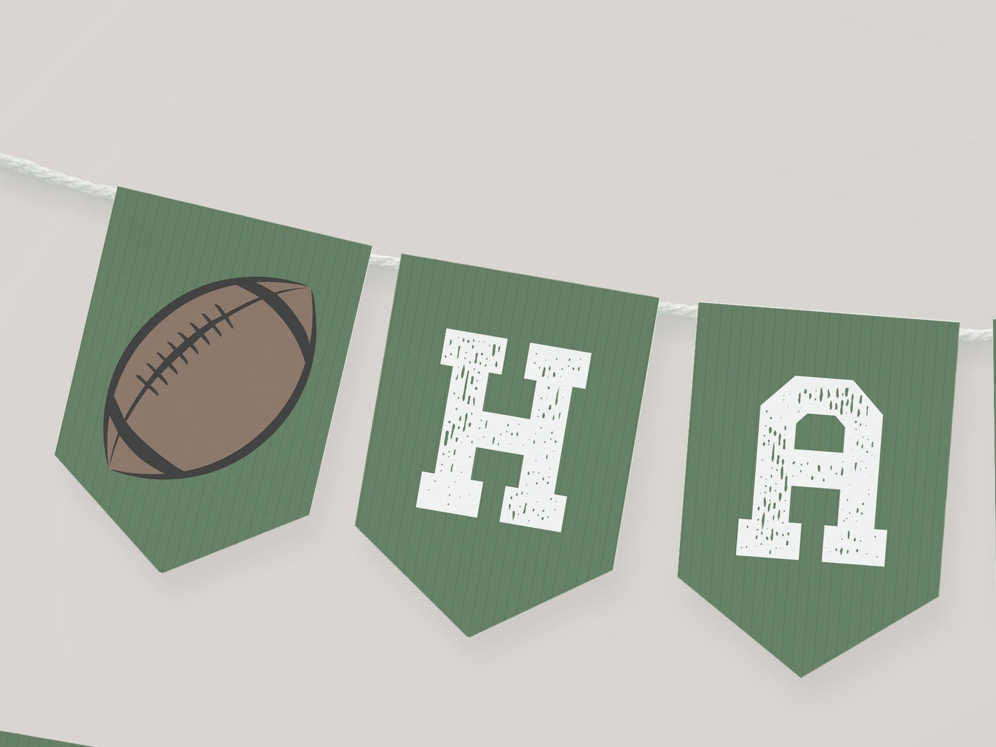 Modern Football Happy Birthday Pennant Banner - High Peaks Studios