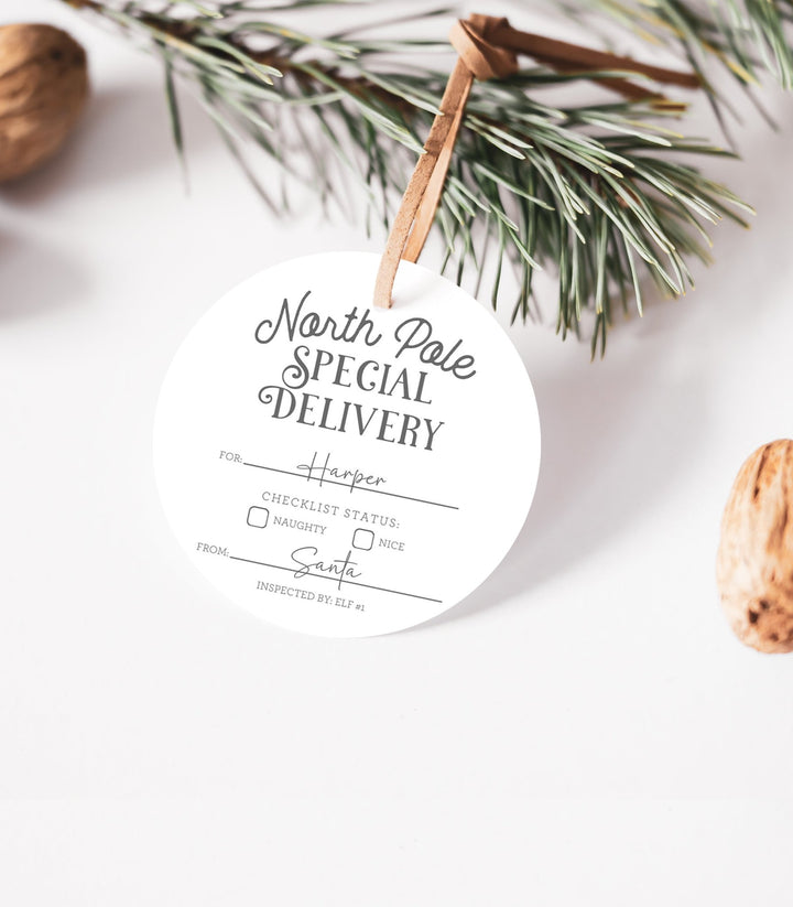 North Pole Special Delivery Gift Tag - High Peaks Studios