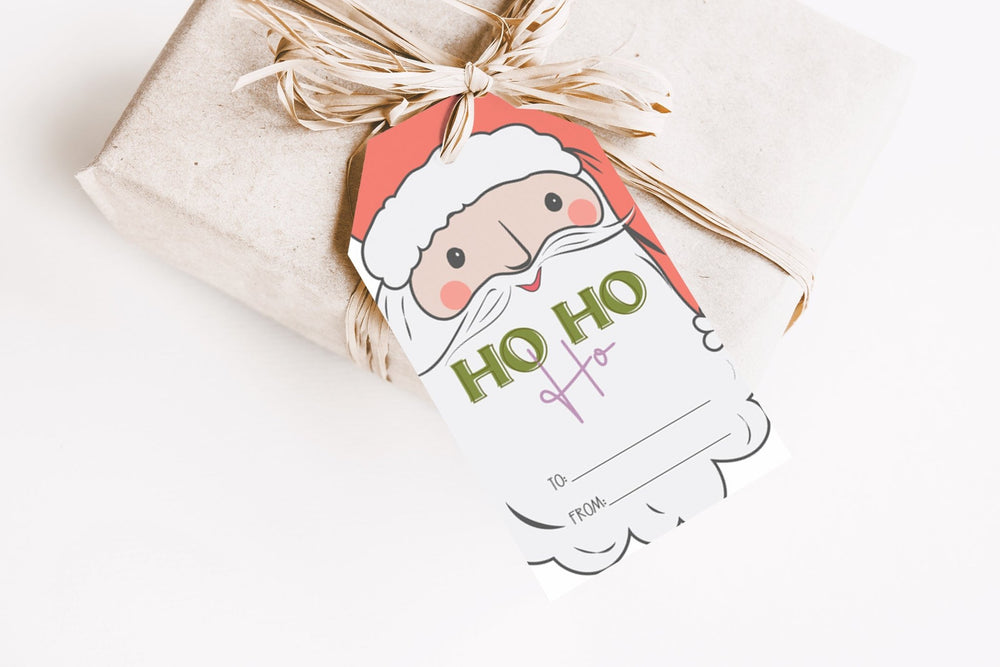 Santa Christmas Gift Tag Printable - High Peaks Studios