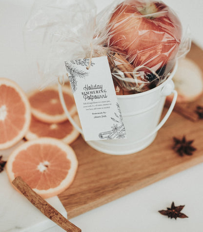 Stovetop Potpourri Holiday Gift Tag Printable - High Peaks Studios