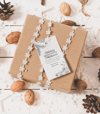 Stovetop Potpourri Holiday Gift Tag Printable - High Peaks Studios