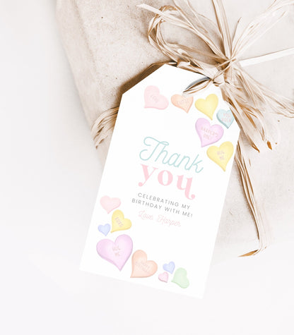 Sweetheart Birthday Favor Tag Printable - High Peaks Studios