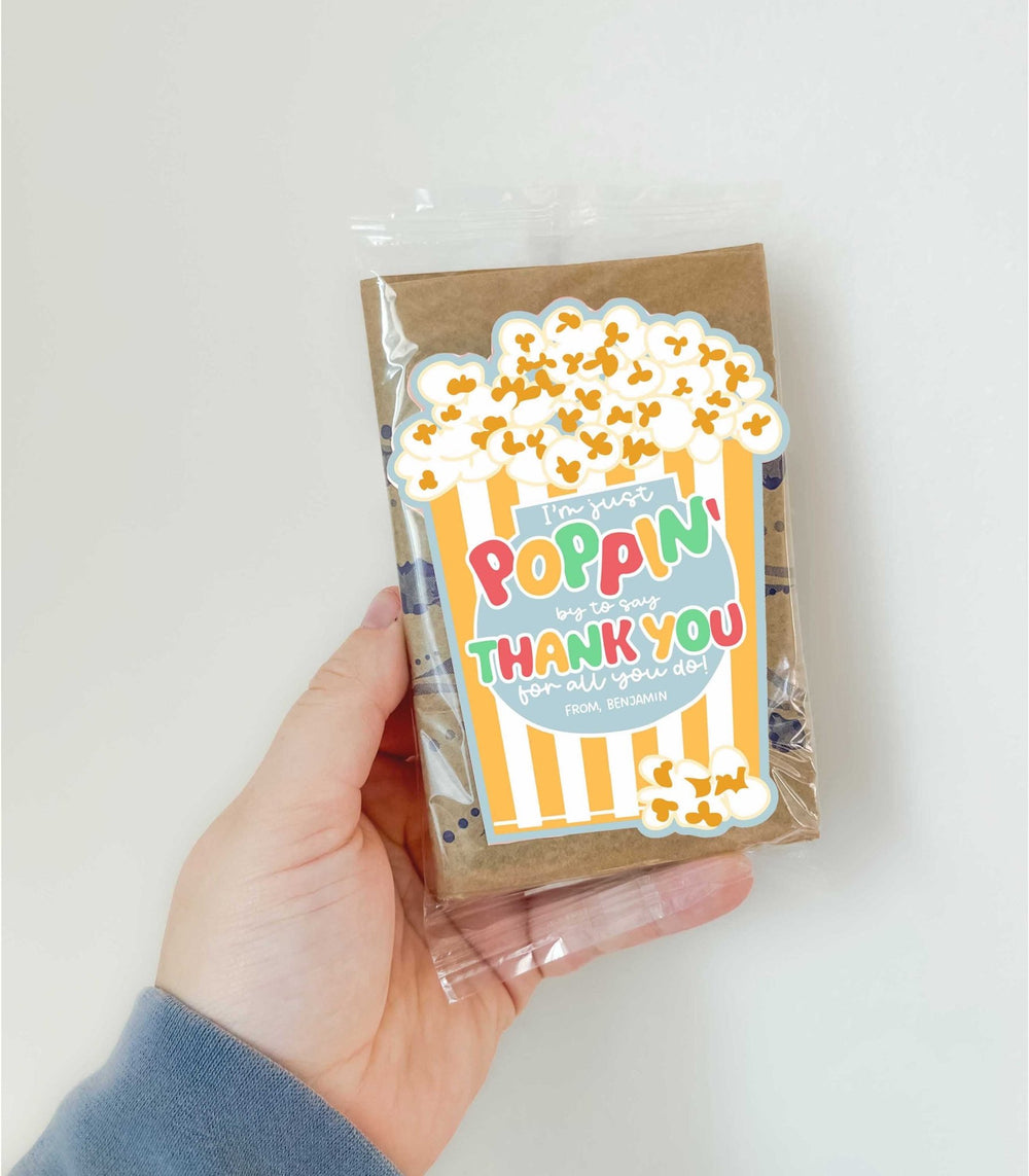 Teacher Appreciation Popcorn Printables - High Peaks Studios