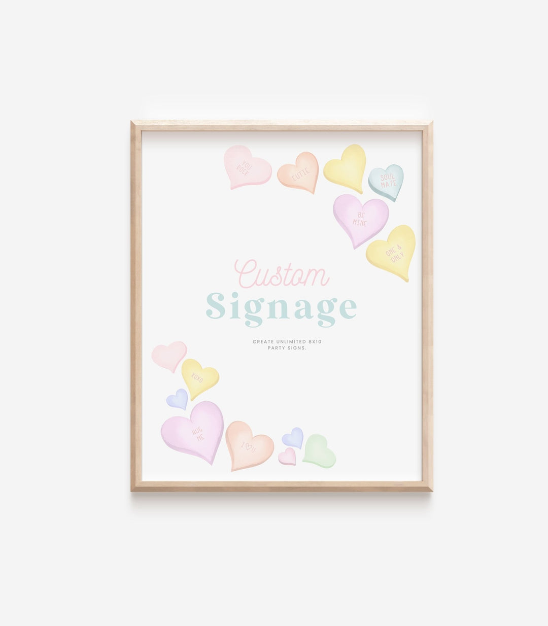 Valentine Party Custom Sign 8x10 Template - High Peaks Studios
