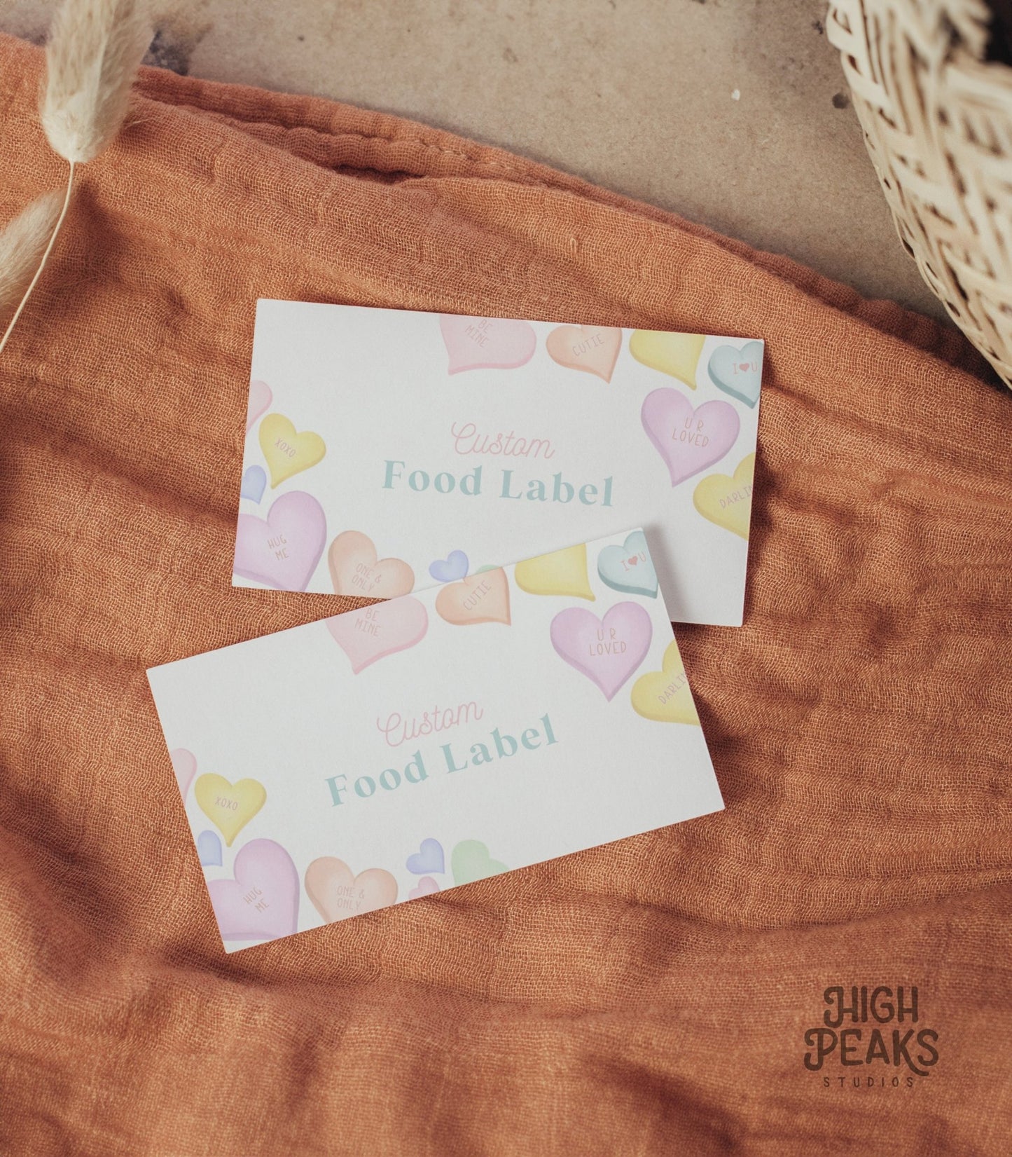 Valentine Party Food Label Printables - High Peaks Studios