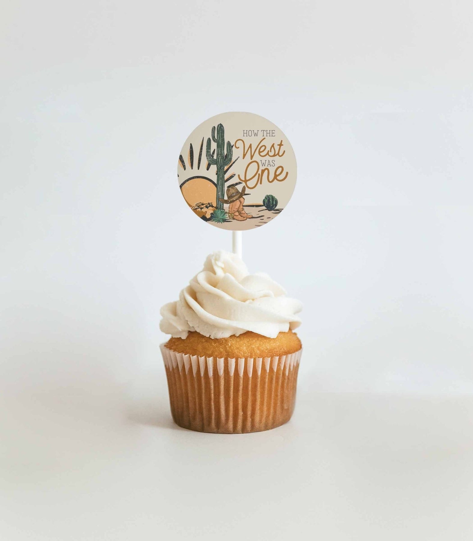 Western Birthday Cupcake Topper Printables – High Peaks Studios